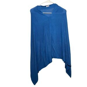 Lexi York Bamboo Poncho Shawl Solid Slouchy One Size Knit Career Lightweight